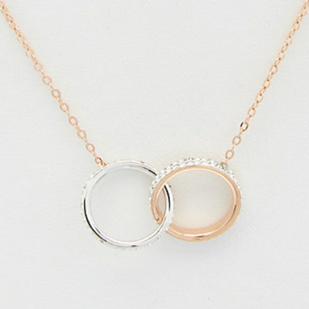 NADRI rose gold and rhodium plated CZ and Swar